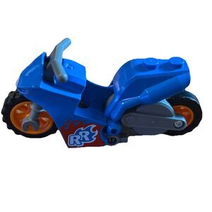 Lego Stuntz Rocket Racer Replacement Blue Motorcycle Orange Wheels